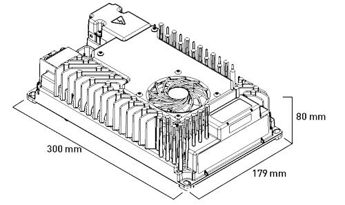 ICL1200 Industrial Battery Charger Technical Drawing