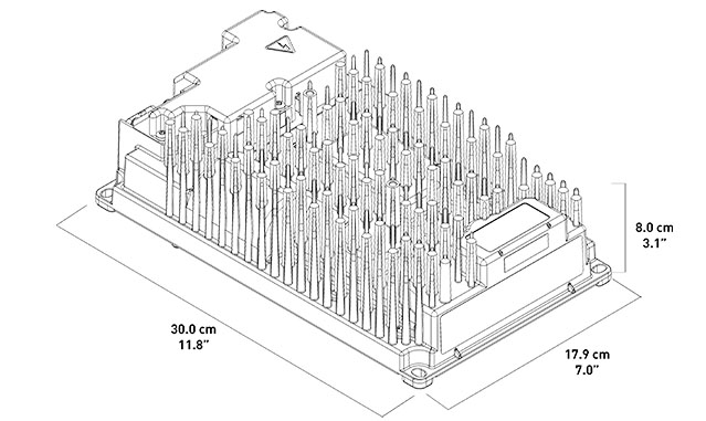 RC900 Industrial Battery Charger Technical Drawing