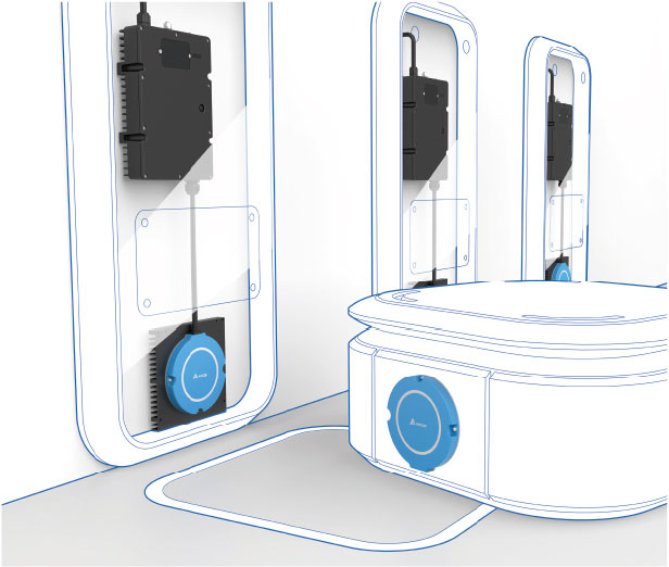 Illustration of 1kW Wireless Charging System by Delta