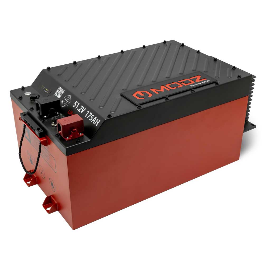 MODZ® Universal 48 Volt (51.2v) 175Ah Blade Lithium Golf Cart Battery Bundle with Built-In Heater